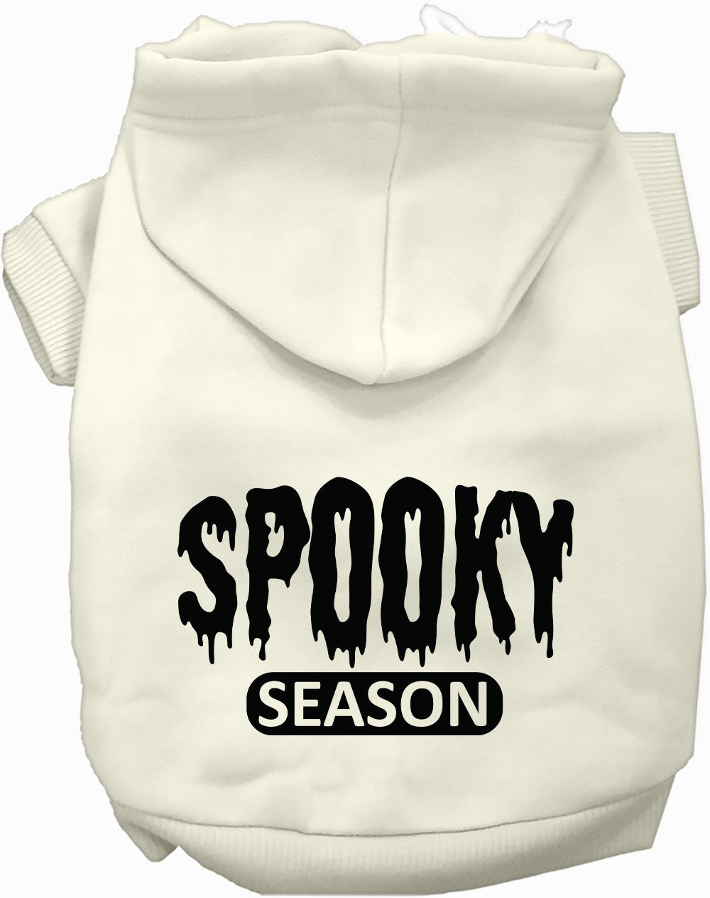 White spooky season pet hoodie