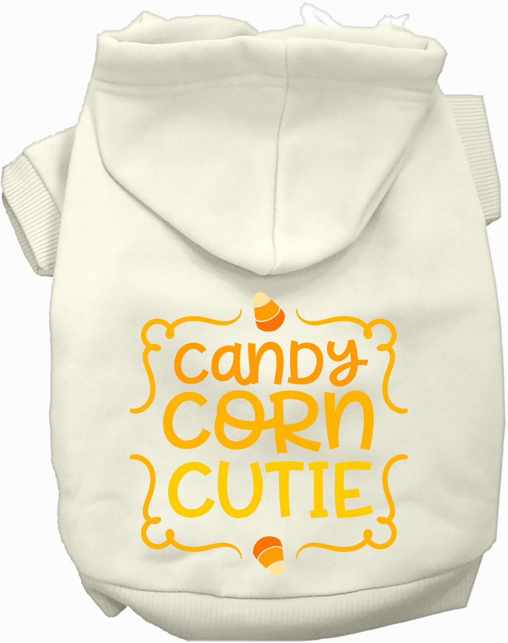 White Candy Corn Cutie Pet Hoodie
