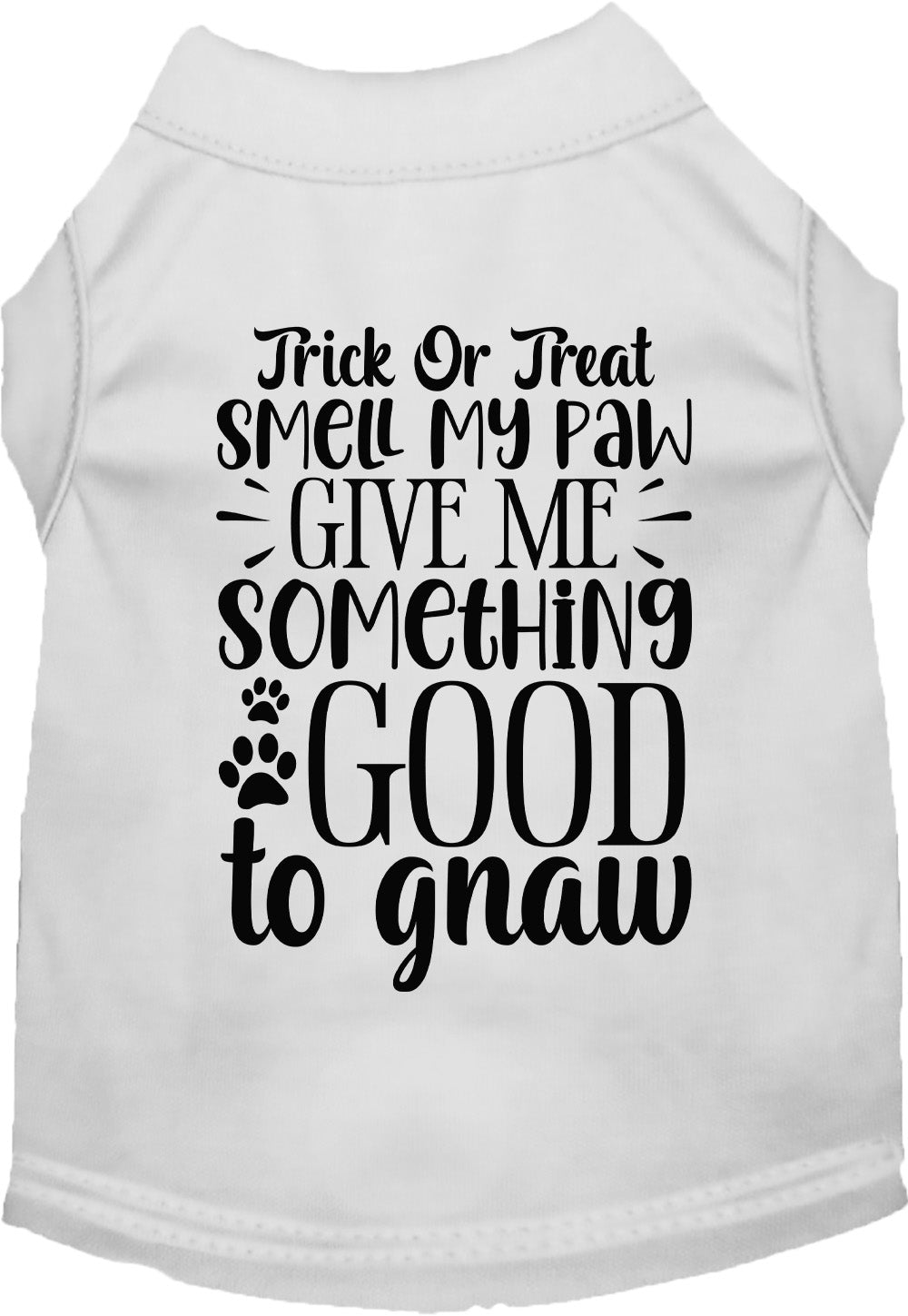 White Good to Gnaw pet shirt with Halloween theme