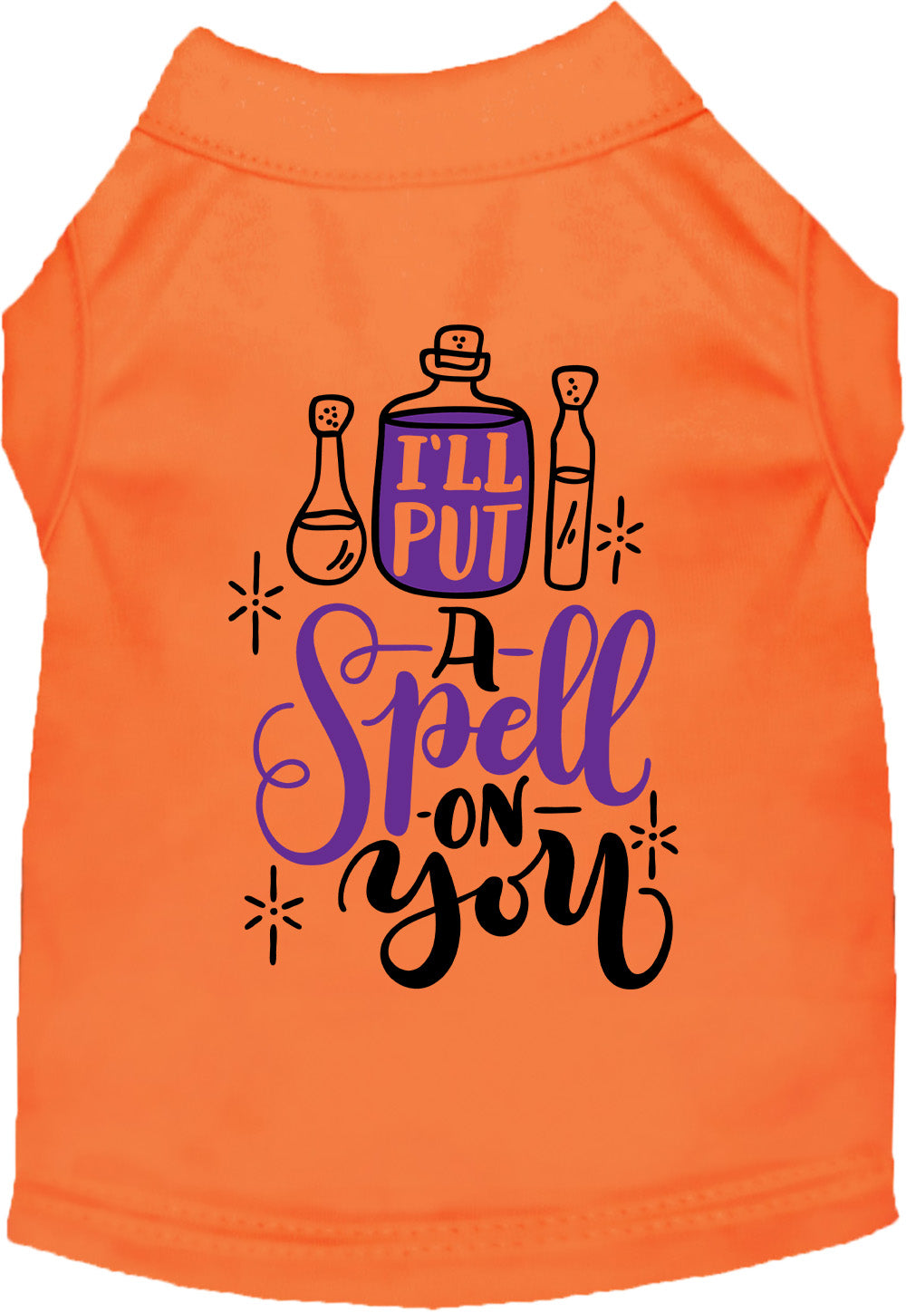 Orange 'Put a Spell on You' pet shirt