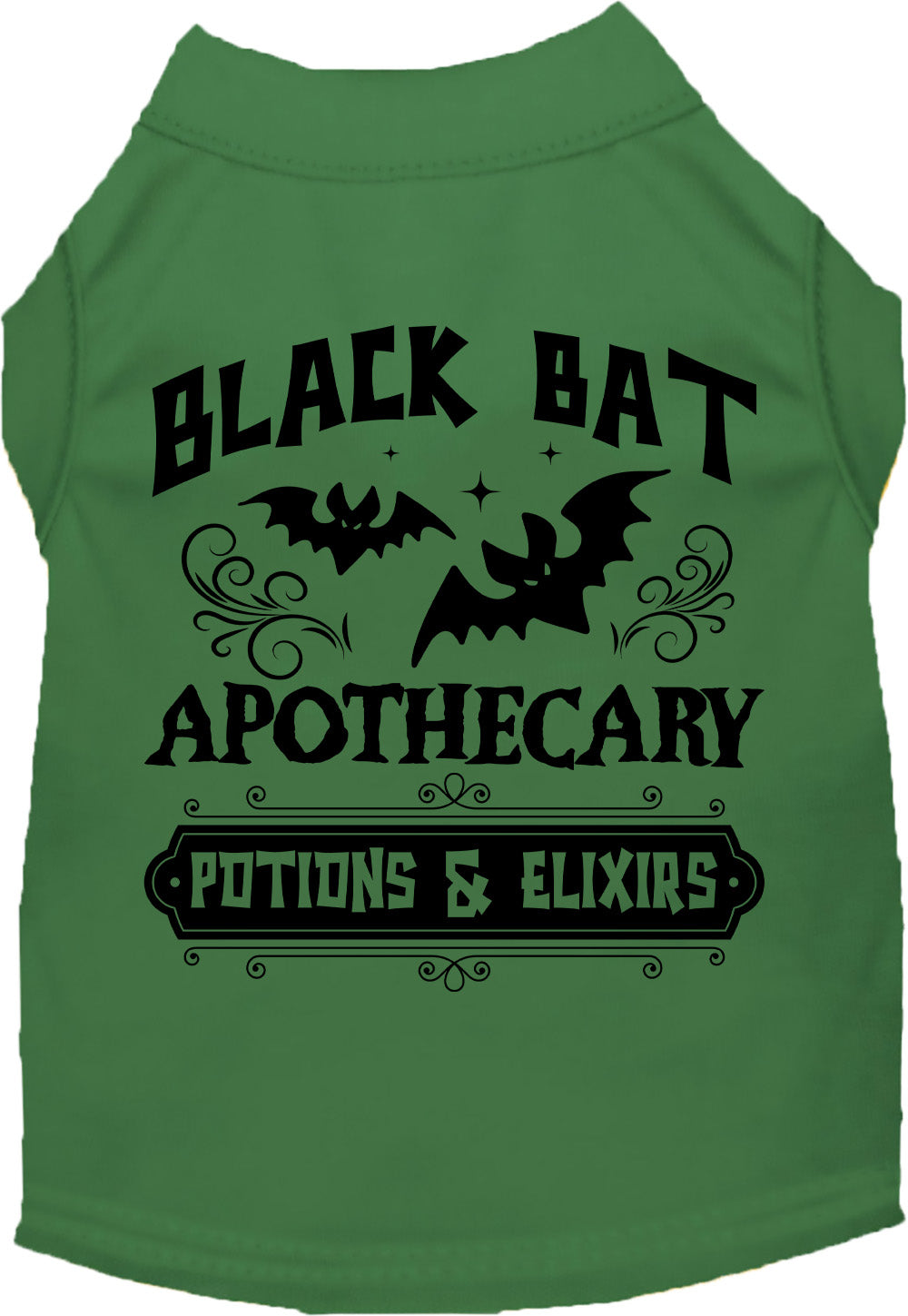 Green Black Bat Apothecary Potion Pet Shirt