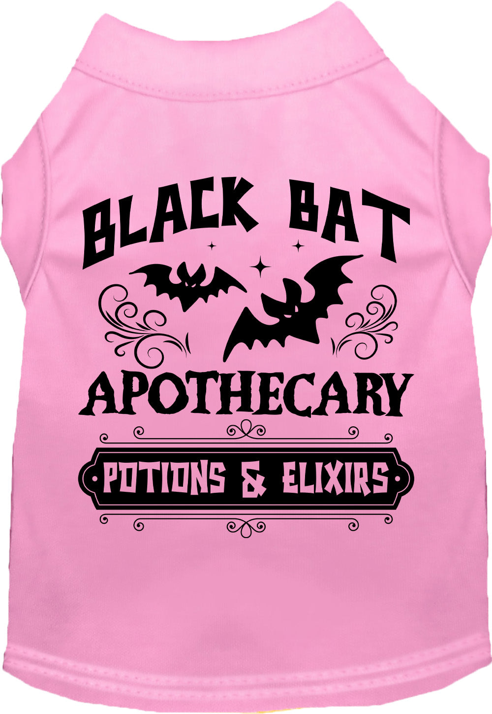 Light Pink Black Bat Apothecary Potion Pet Shirt