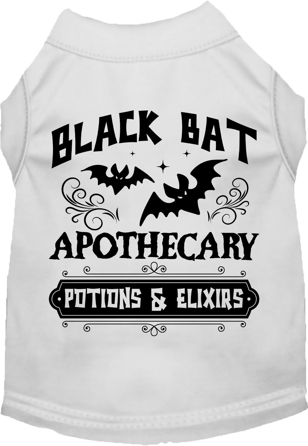 White Black Bat Apothecary Potion Pet Shirt
