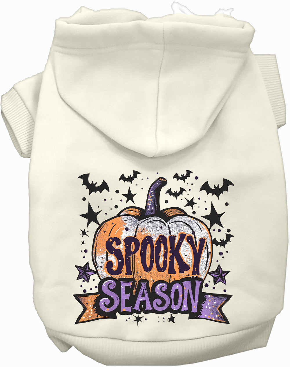 White Batty Spooky Season Pet Hoodie