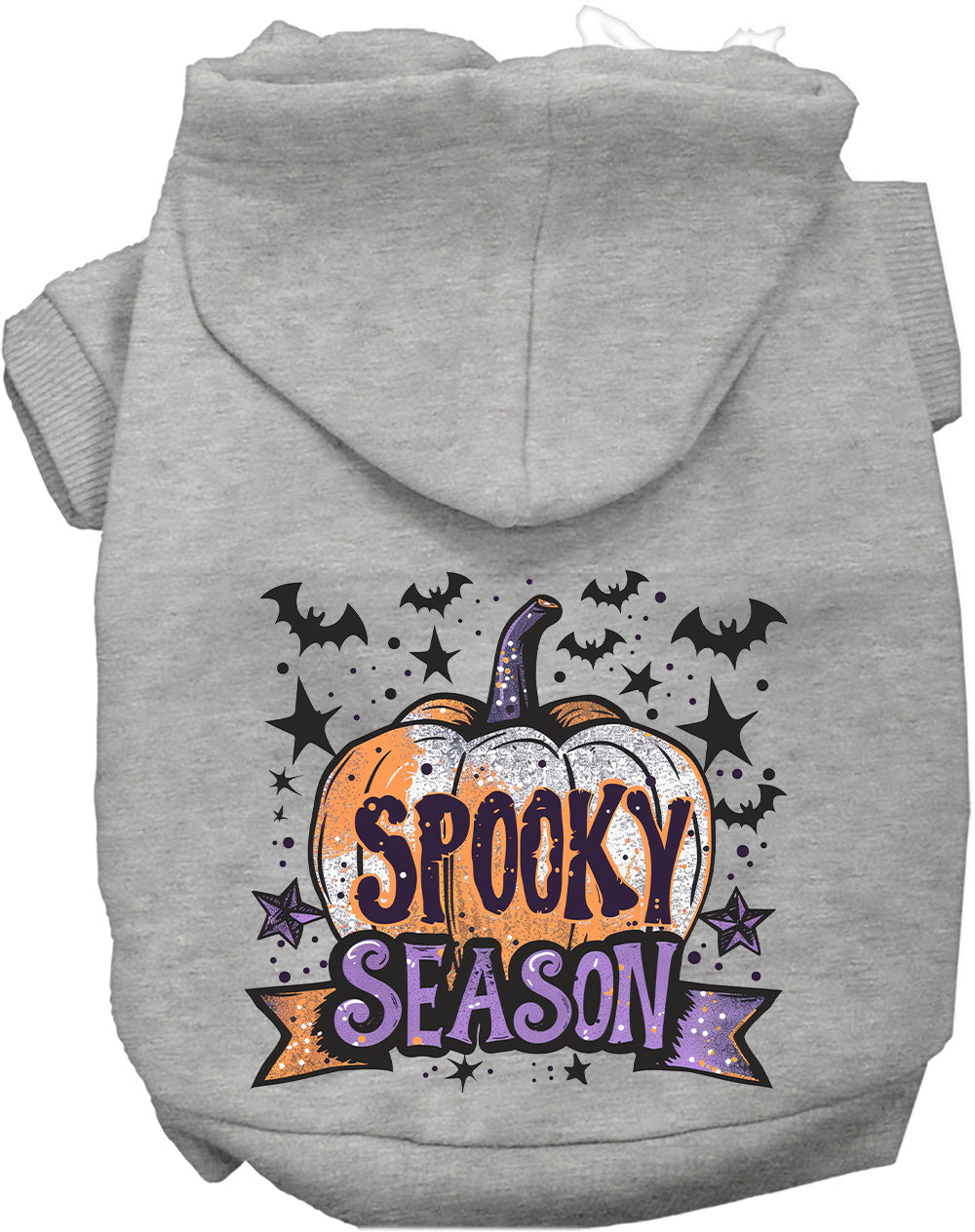 Gray Batty Spooky Season Pet Hoodie