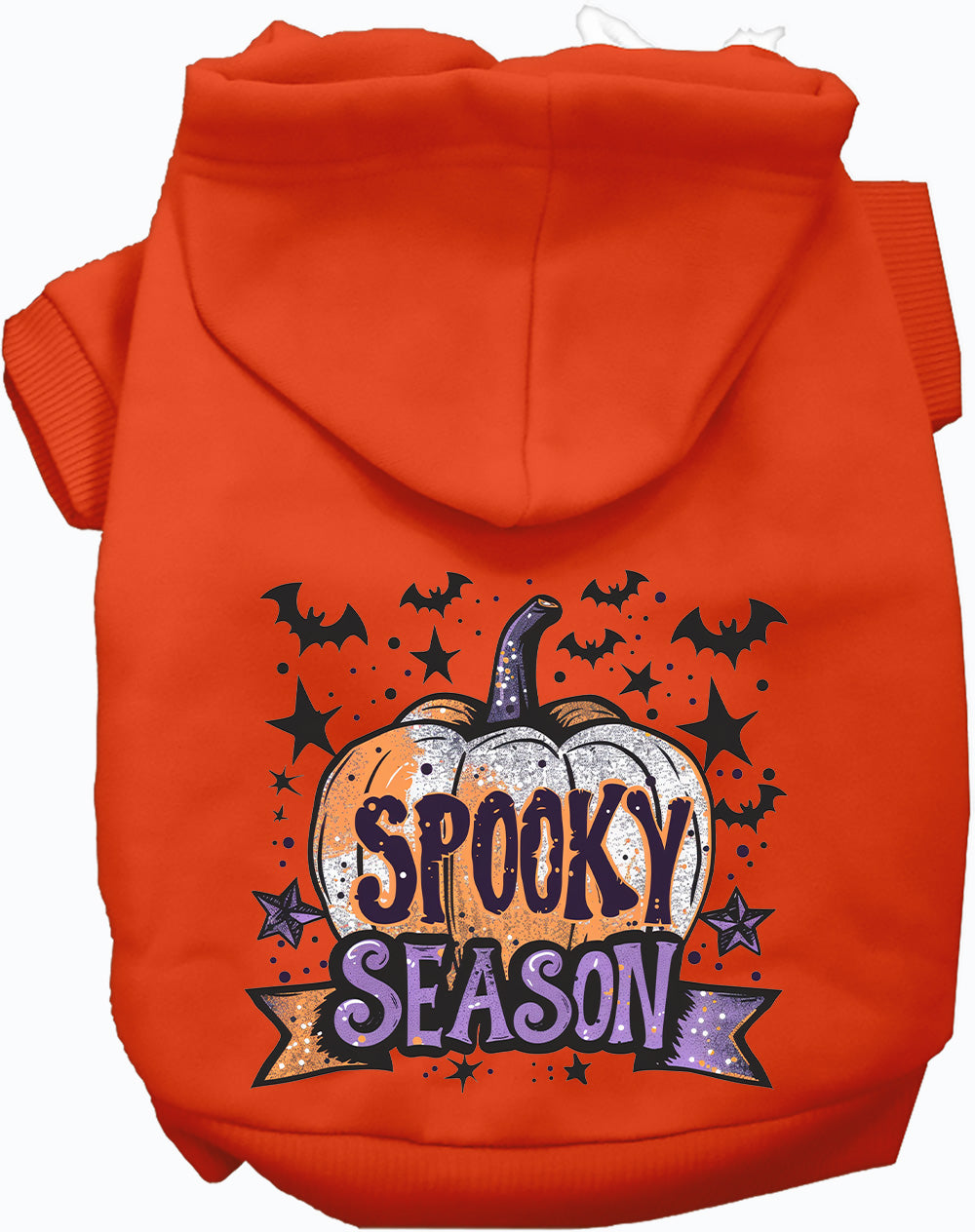 Orange Batty Spooky Season Pet Hoodie