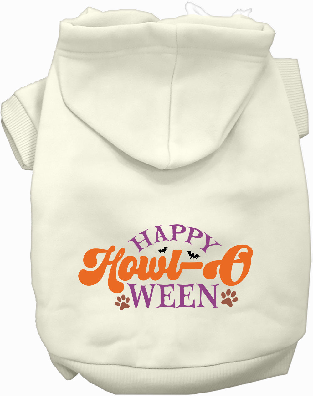 White Happy Howl-Oween Pet Hoodie