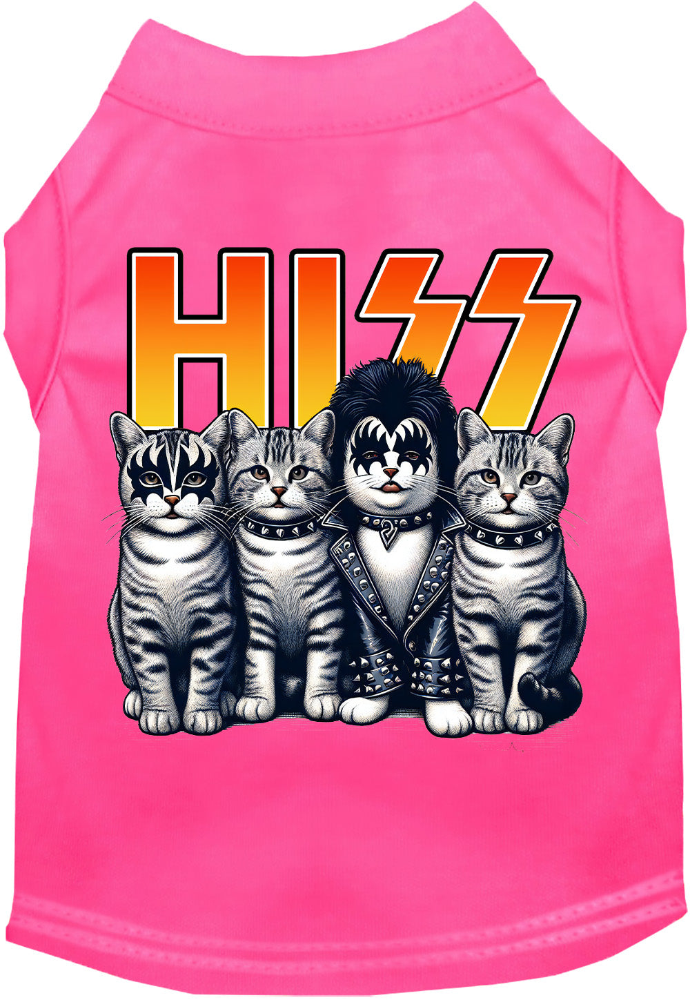 Pink Hiss Kitties pet shirt with cat design