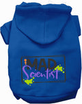 Dark blue Mad Scientist pet costume hoodie
