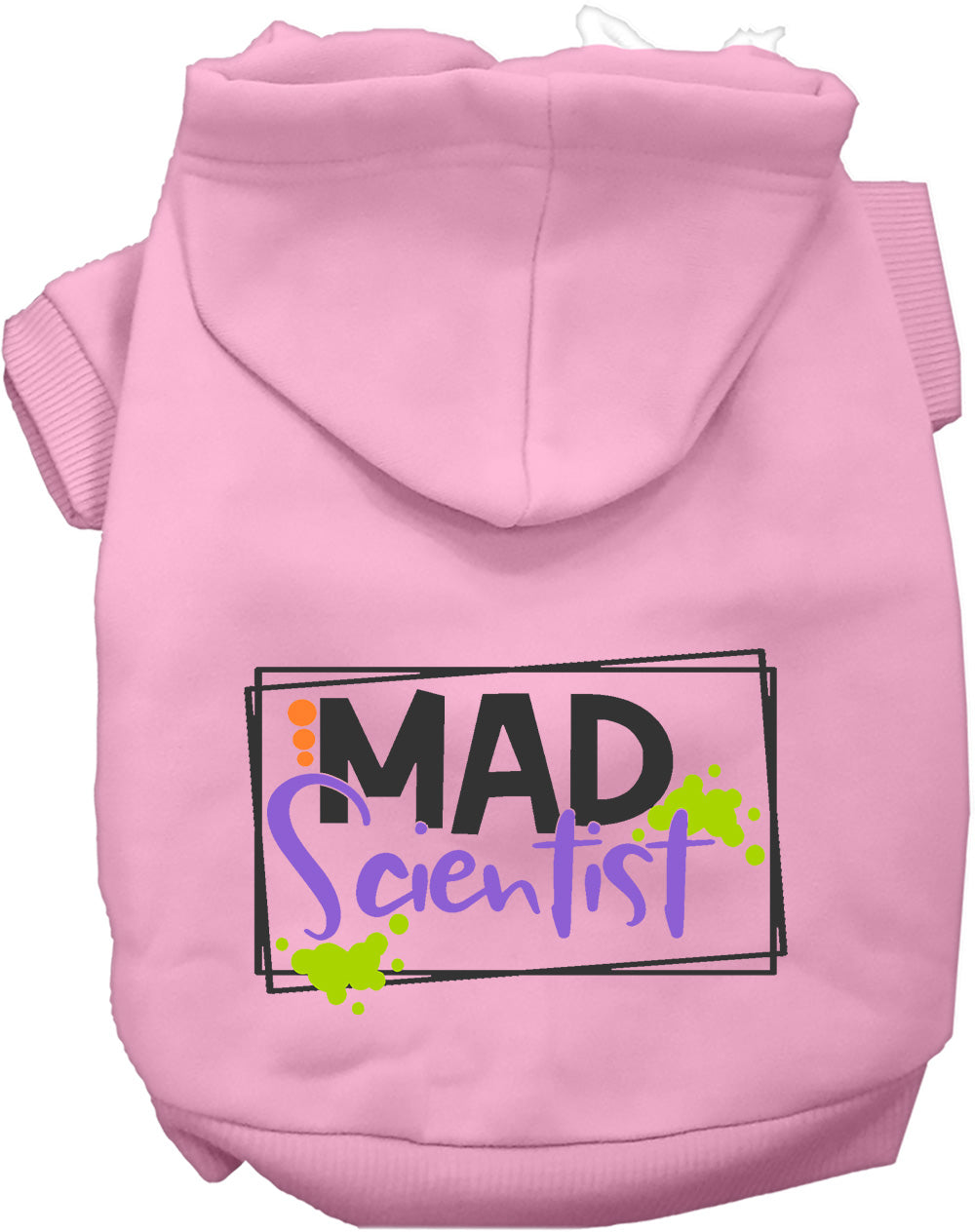 Light pink Mad Scientist pet costume hoodie