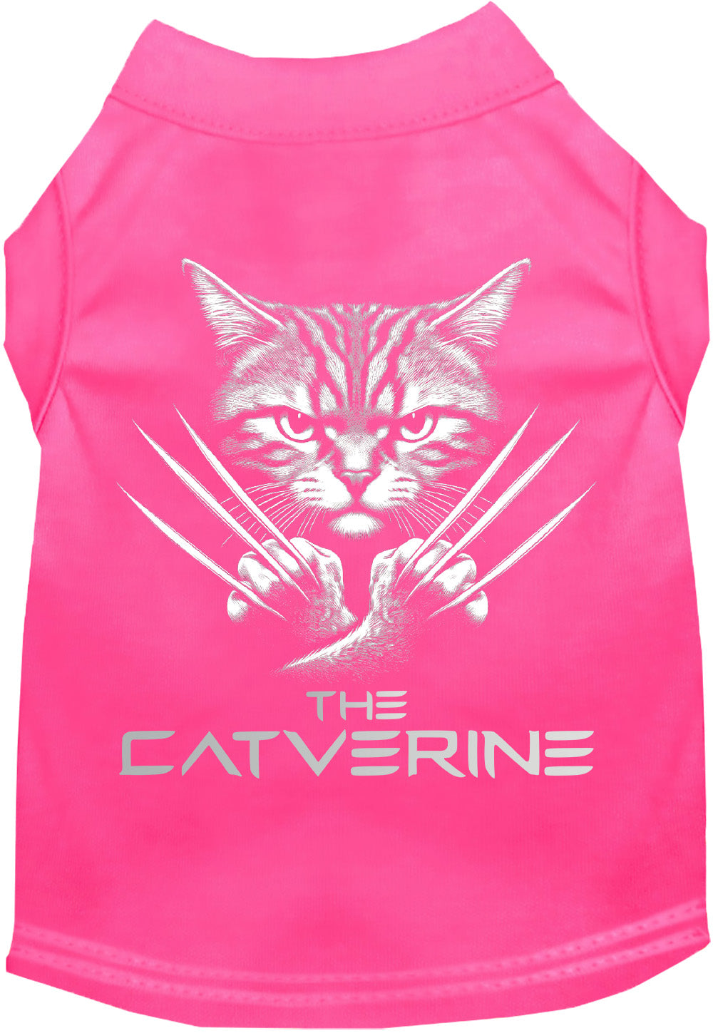 Pink Catverine Pet Shirt with claw design