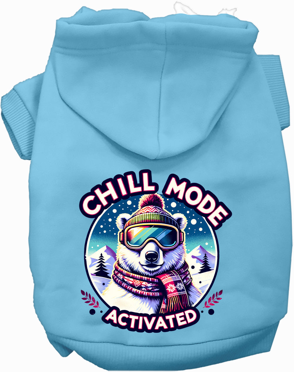 Light blue Chill Mode Activated Pet Hoodie