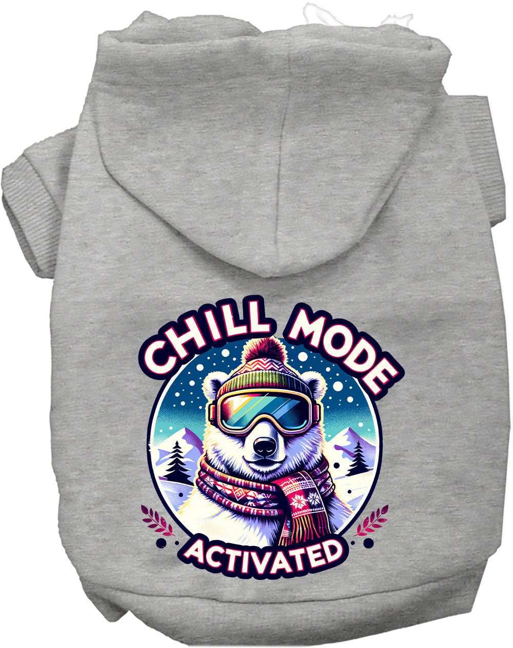 Gray Chill Mode Activated Pet Hoodie