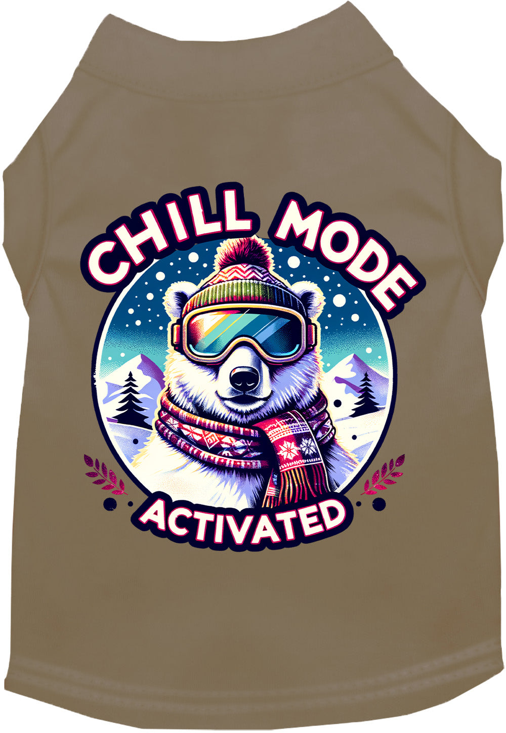 Brown Chill Mode Activated Pet Shirt