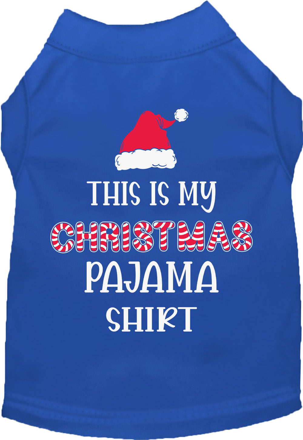 Blue Christmas Pajama Shirt for pets