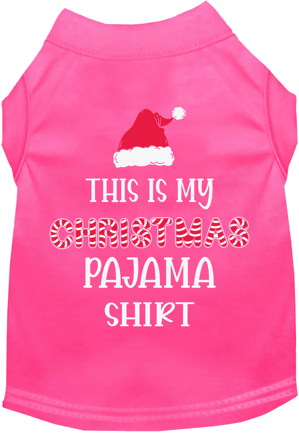 Pink Christmas Pajama Shirt for pets