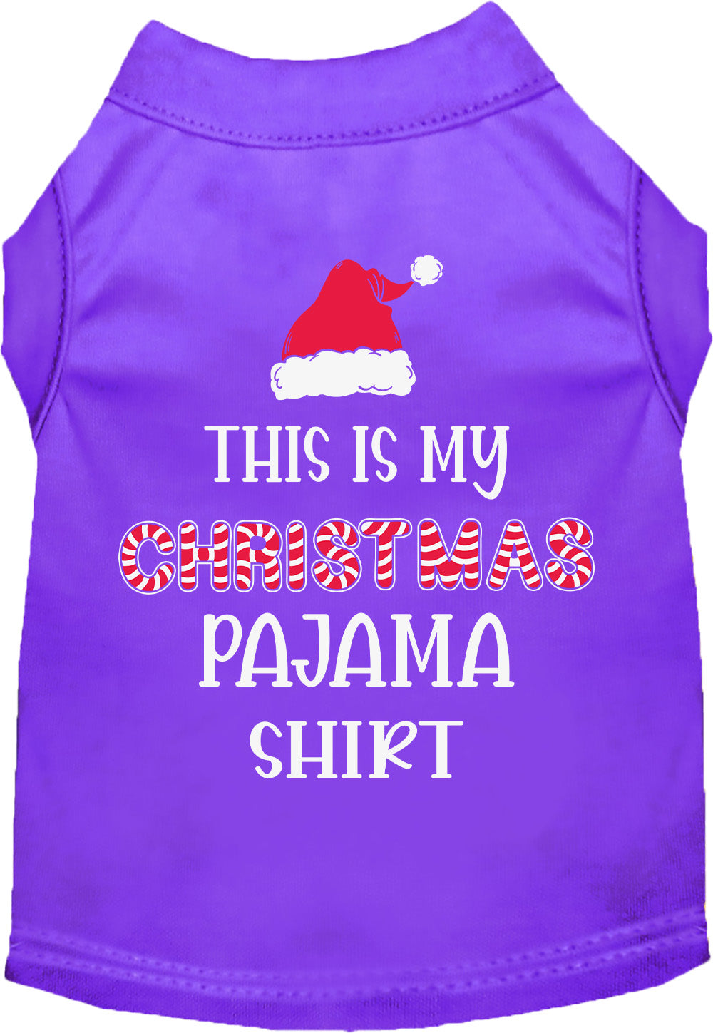 Purple Christmas Pajama Shirt for pets