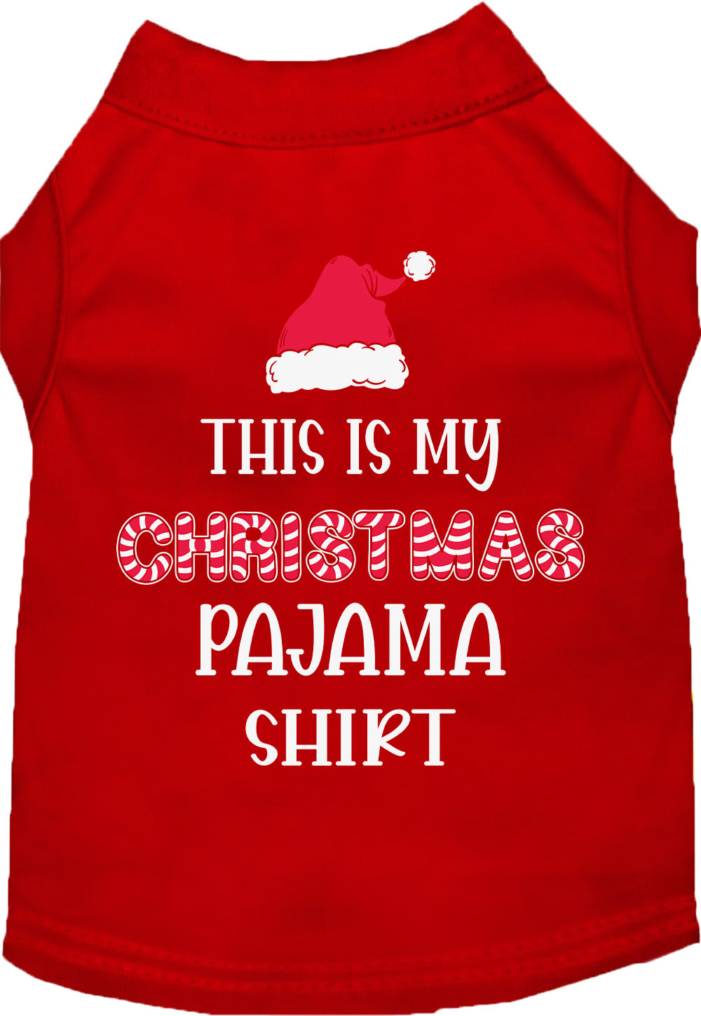 Red Christmas Pajama Shirt for pets