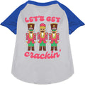 Blue Let's Get Crackin' Pet Raglan Shirt