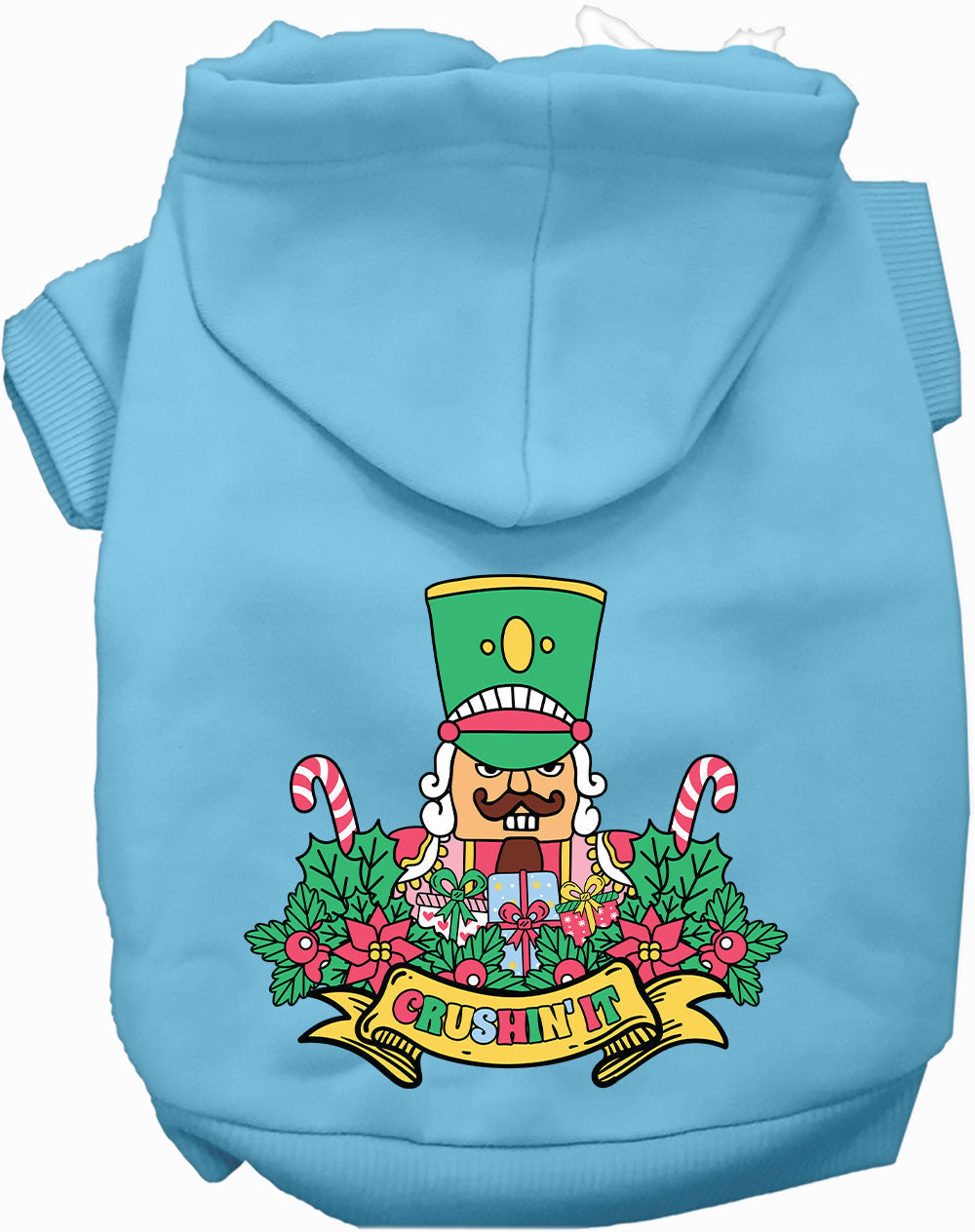 Light Blue Crushin' It Nutcracker Style Pet Hoodie