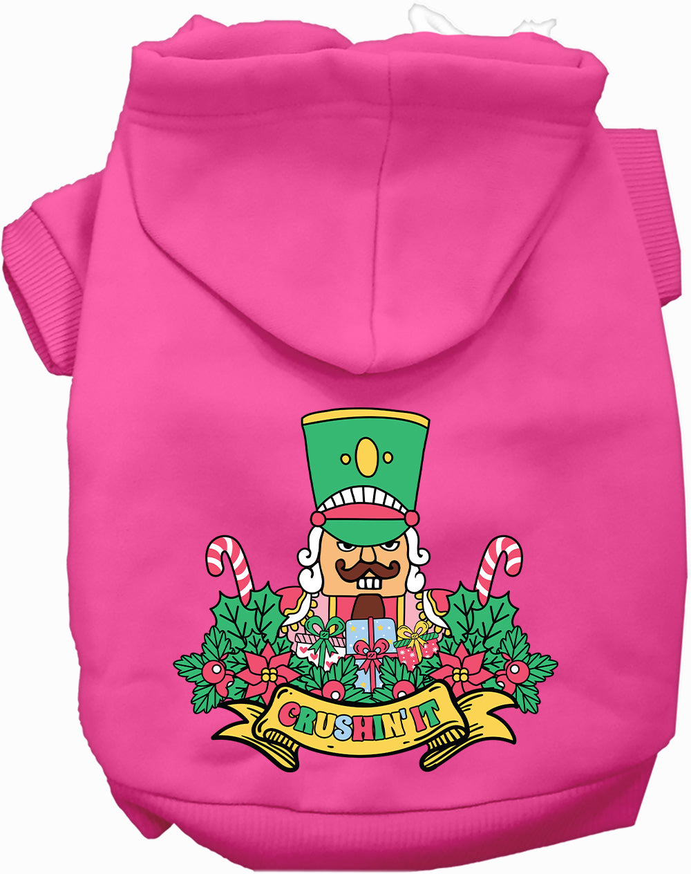 Pink Crushin' It Nutcracker Style Pet Hoodie