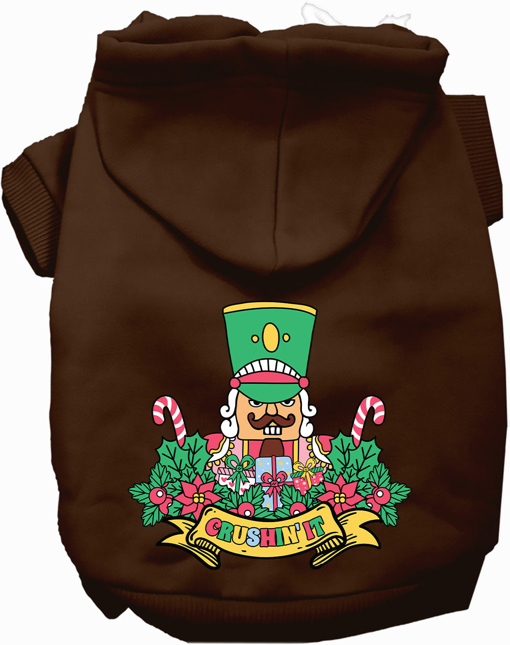 Brown Crushin' It Nutcracker Style Pet Hoodie