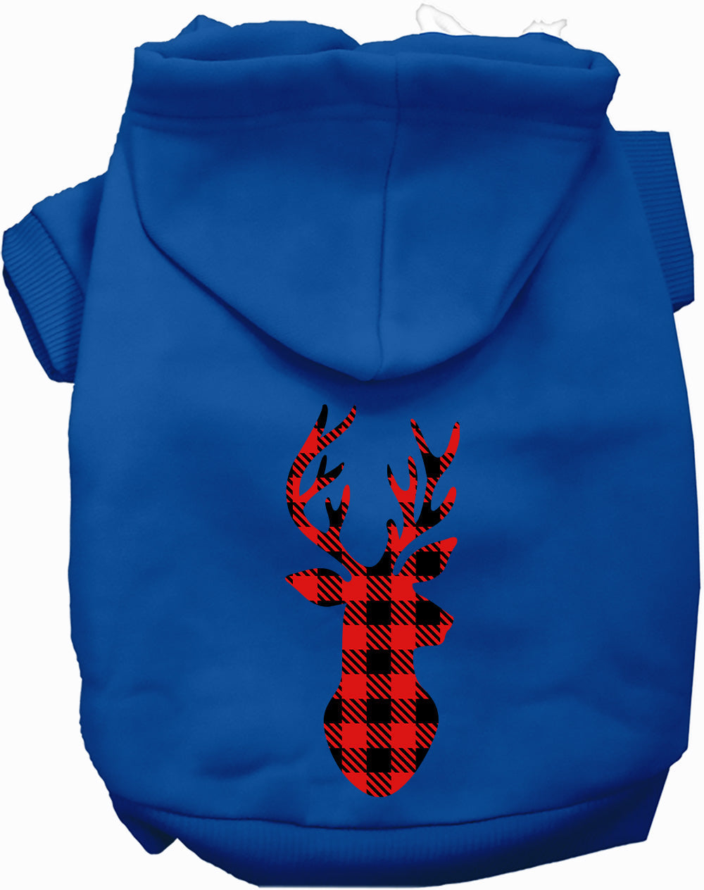 Blue Buffalo Check Deer Pet Hoodie