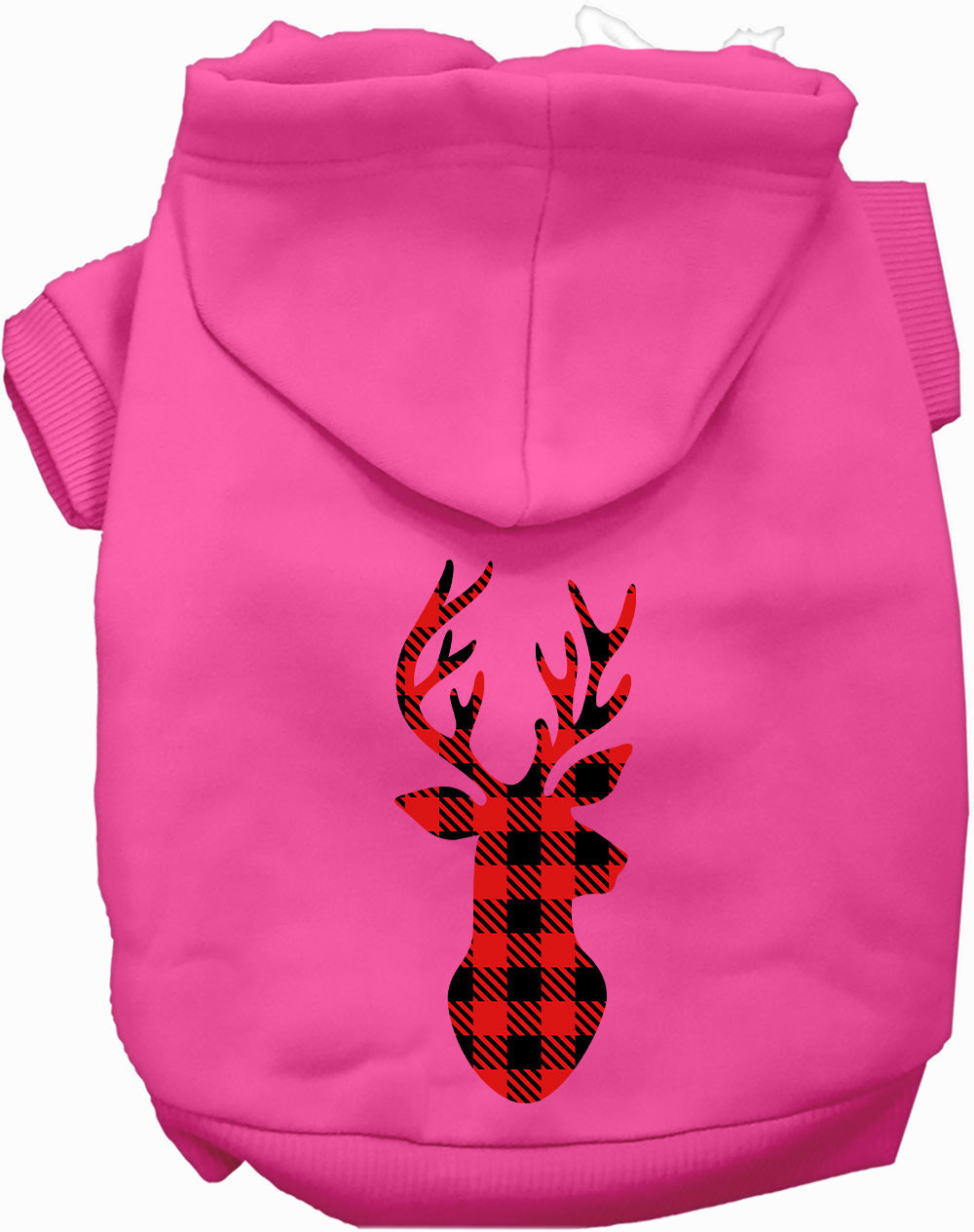 Pink Buffalo Check Deer Pet Hoodie