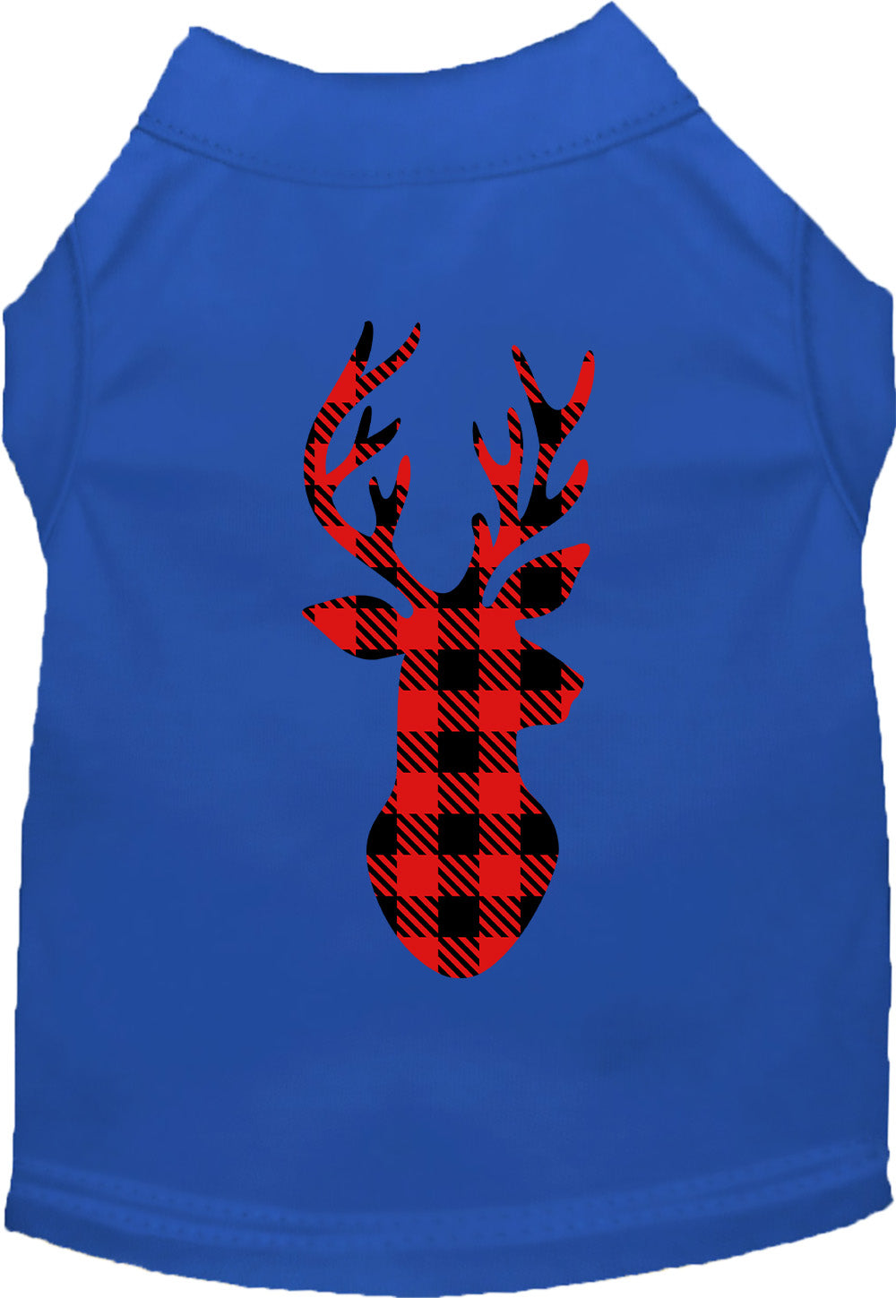 Blue buffalo check deer pet shirt