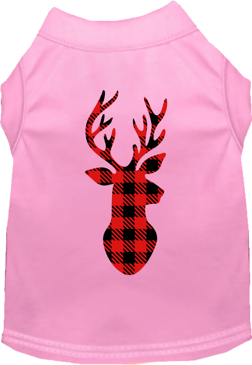 Pink buffalo check deer pet shirt