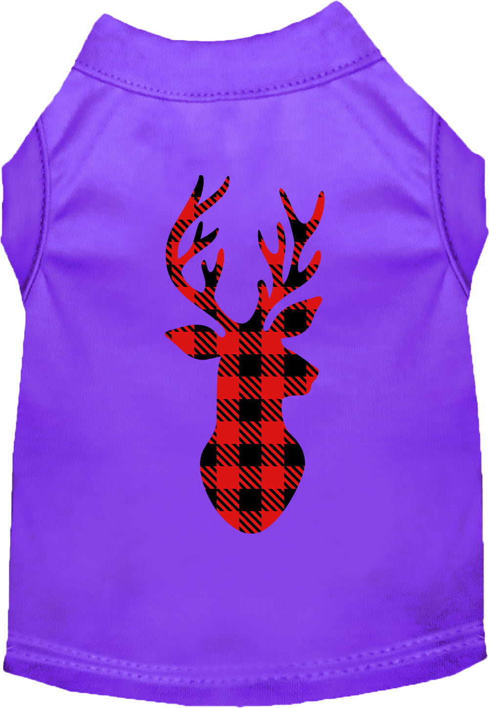Purple buffalo check deer pet shirt