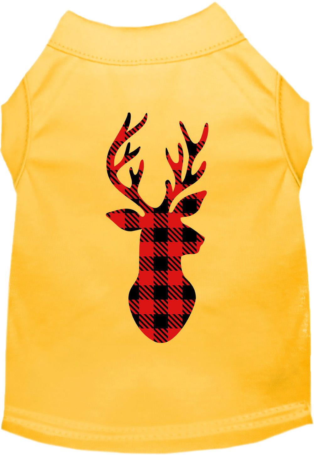 Yellow buffalo check deer pet shirt