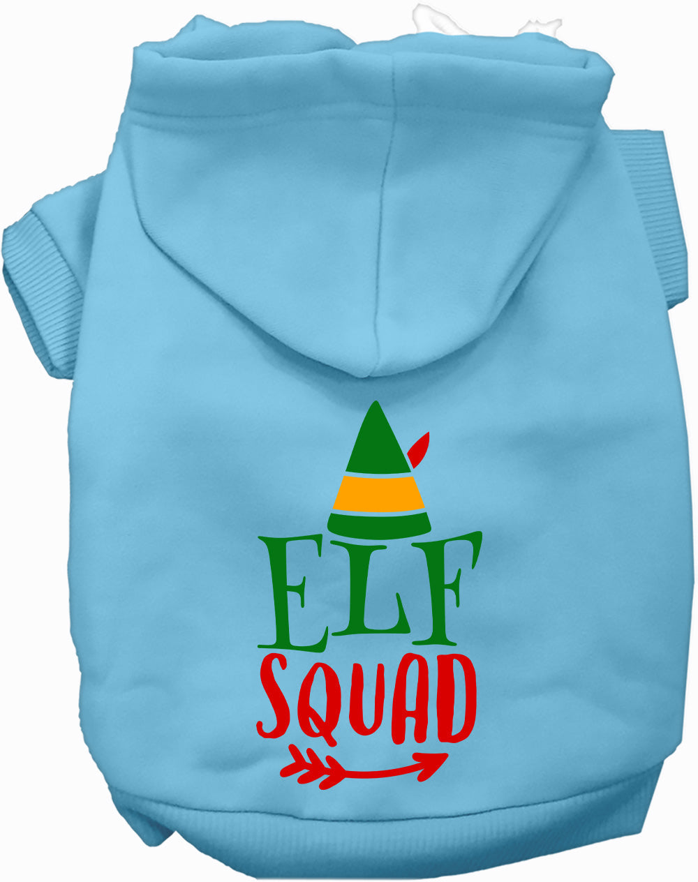 Light blue Elf Squad Pet Hoodie for dogs