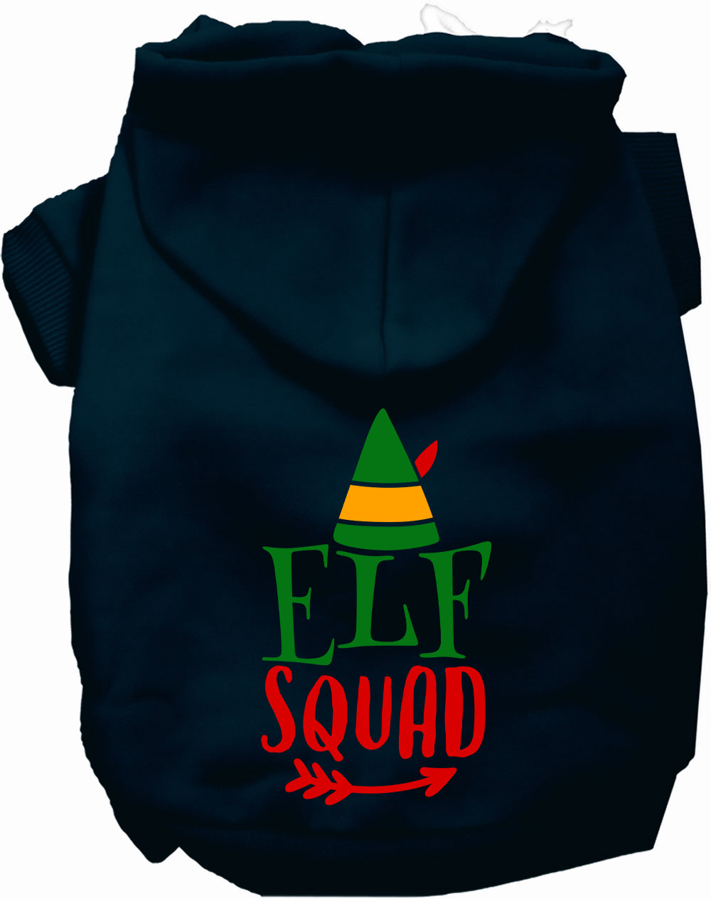 Navy Elf Squad Pet Hoodie for dogs
