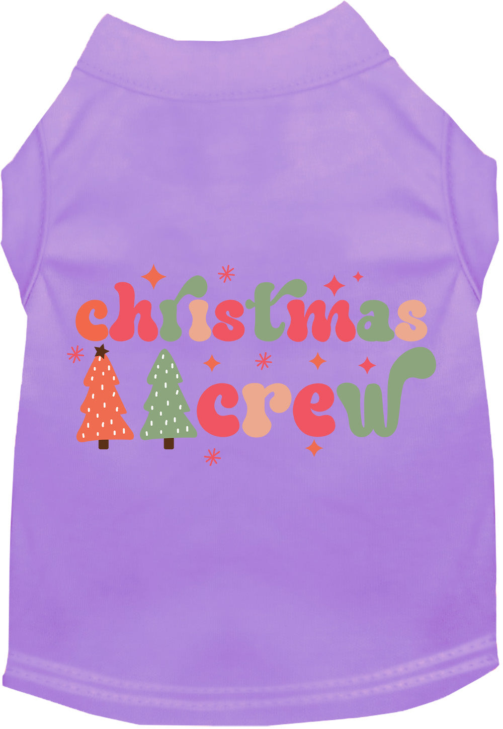 Purple Christmas Crew pet shirt with festive design