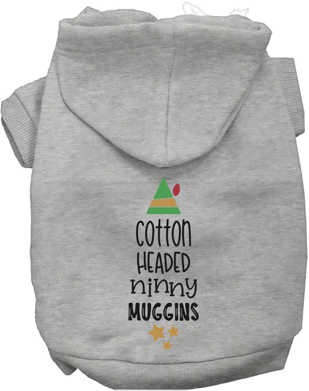 Gray Cotton Headed Ninny Muggins Pet Hoodie