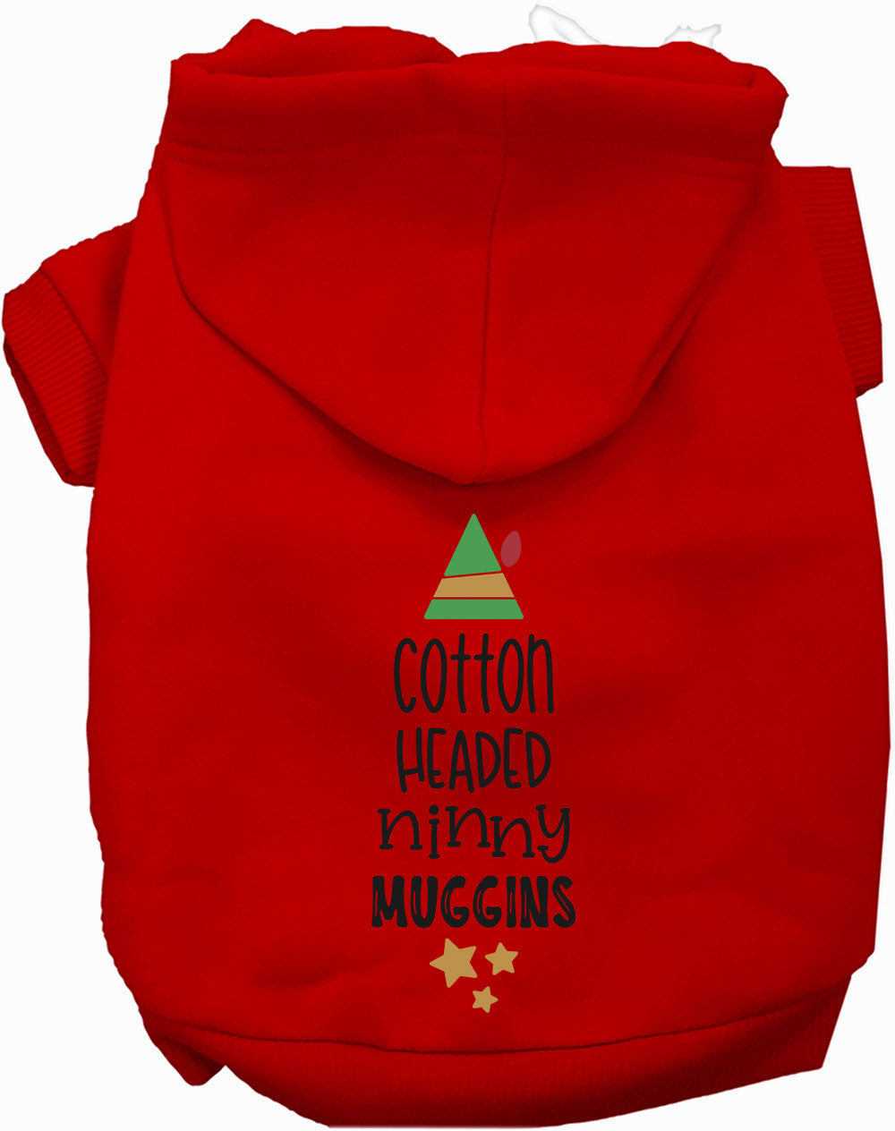 Red Cotton Headed Ninny Muggins Pet Hoodie