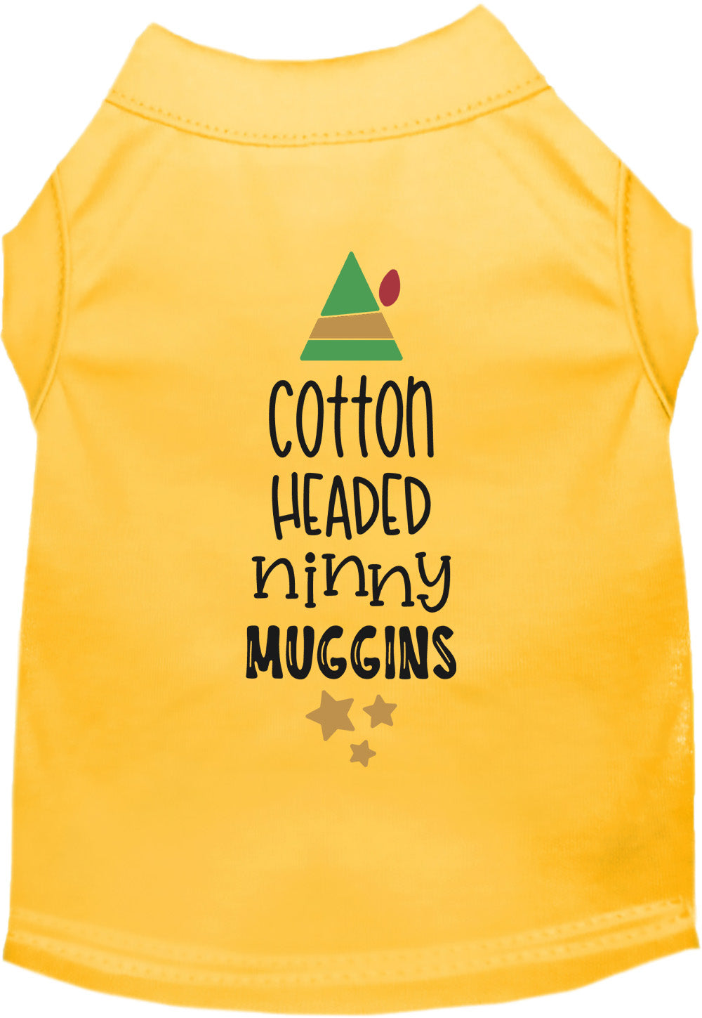 Yellow Cotton Headed Ninny Muggins pet shirt