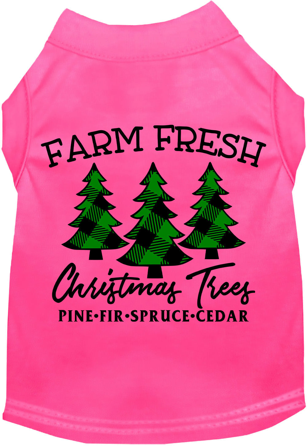 Pink Farm Fresh Christmas Trees pet shirt