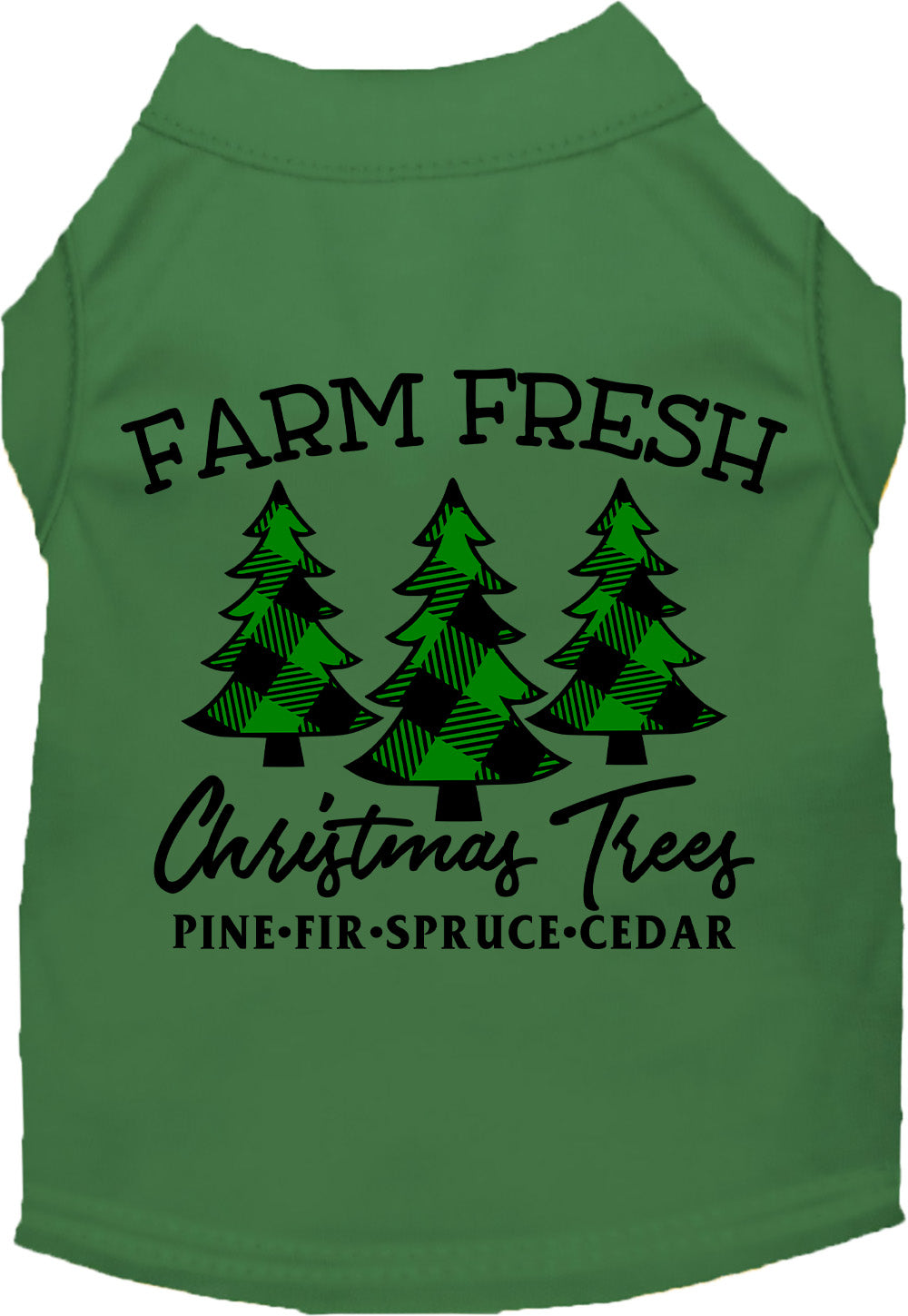 Green Farm Fresh Christmas Trees pet shirt