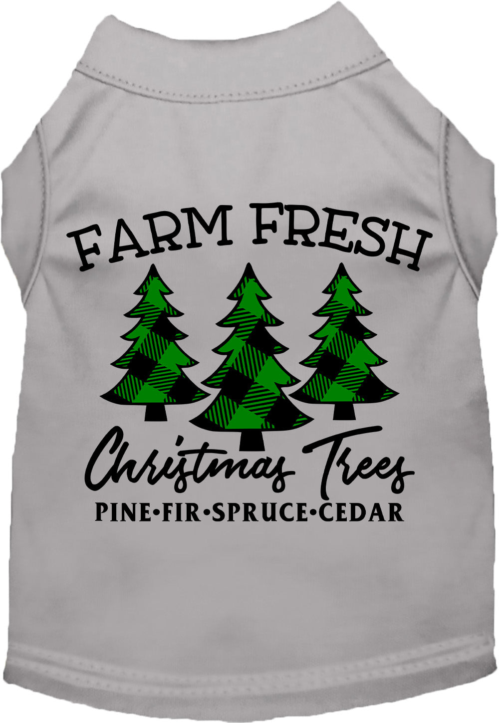 Gray Farm Fresh Christmas Trees pet shirt