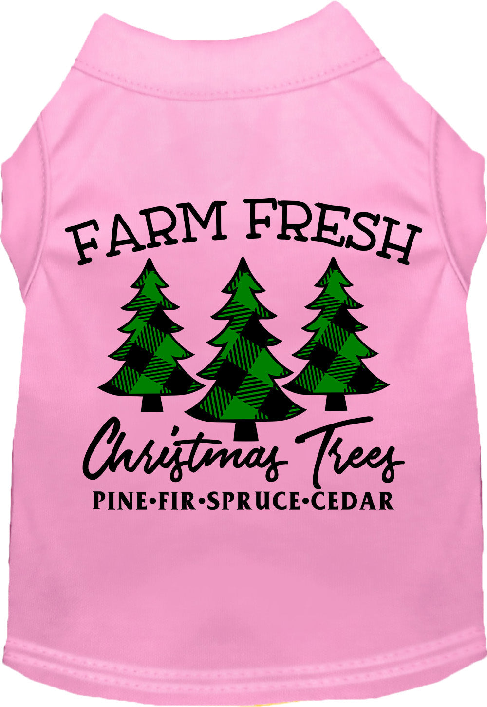 Light pink Farm Fresh Christmas Trees pet shirt
