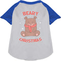 Blue Beary Christmas pet raglan shirt with bear design