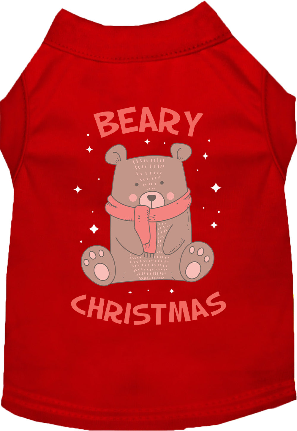 Red Beary Christmas pet shirt with bear design