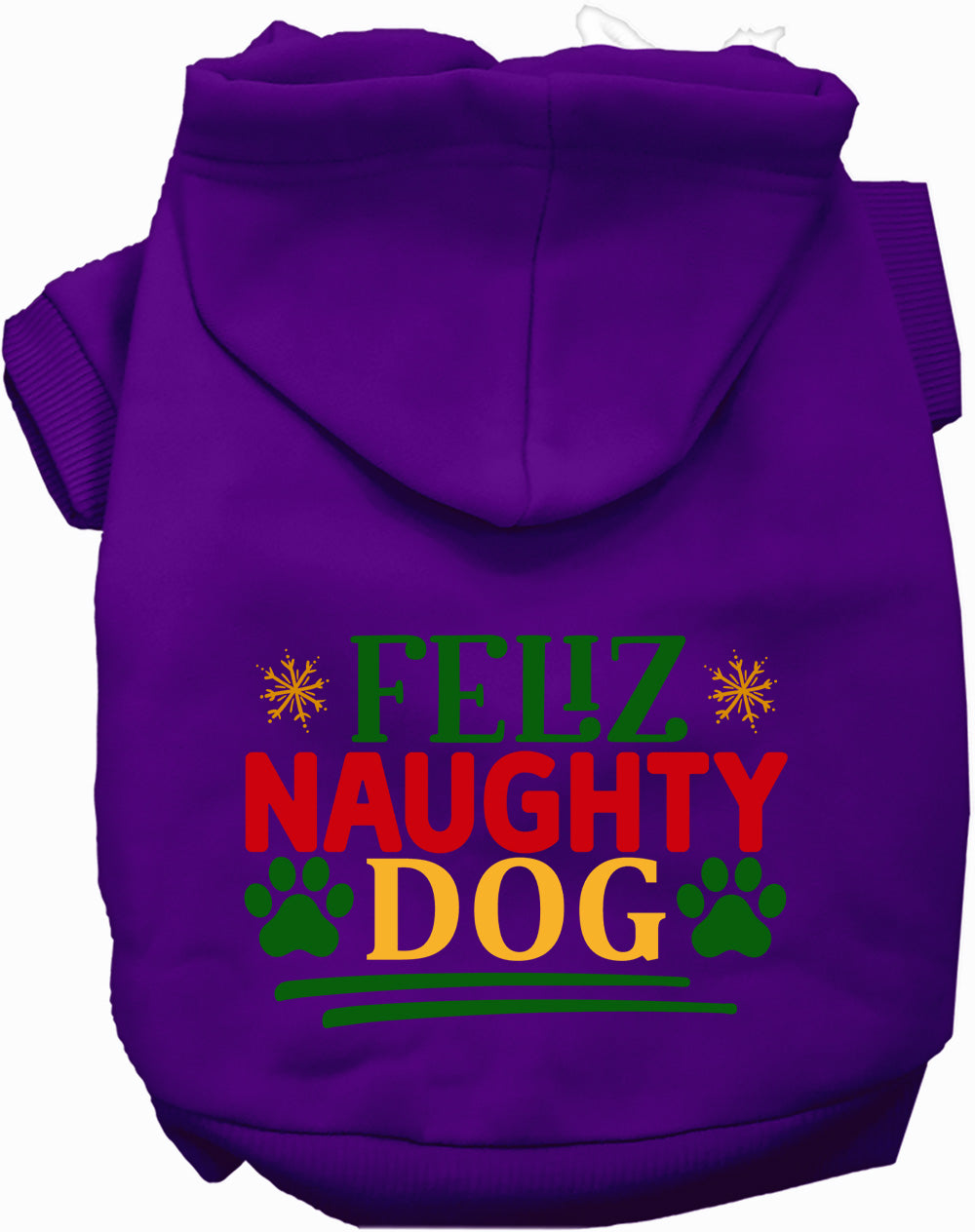 Purple Feliz Naughty Dog Pet Hoodie