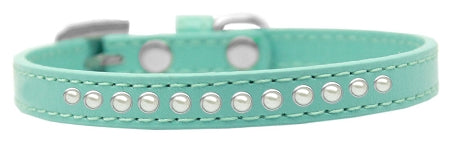 Bezel Set Pearl Puppy Collar