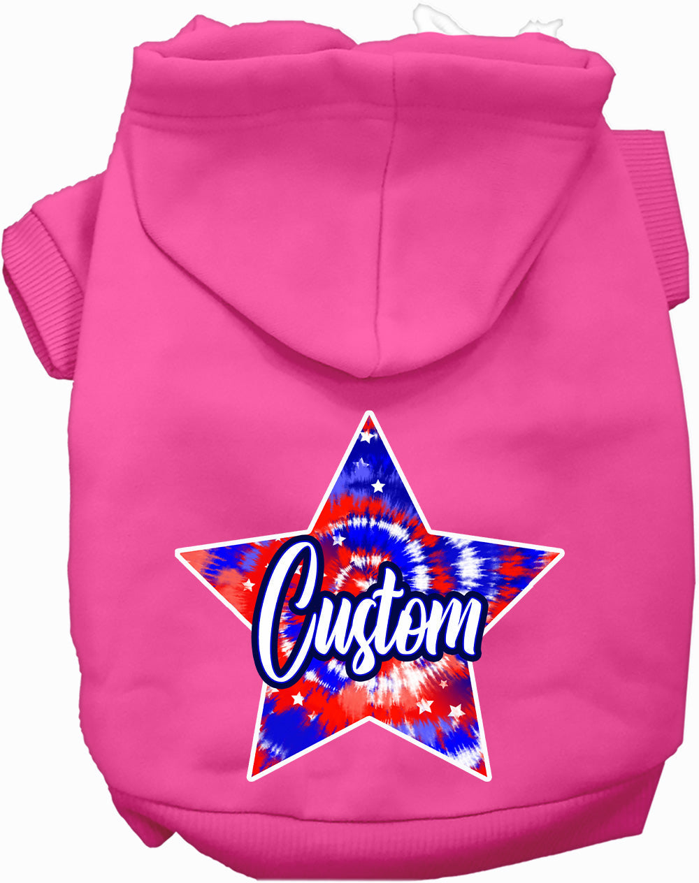 Custom Patriotic Tie Dye Pet Hoodie