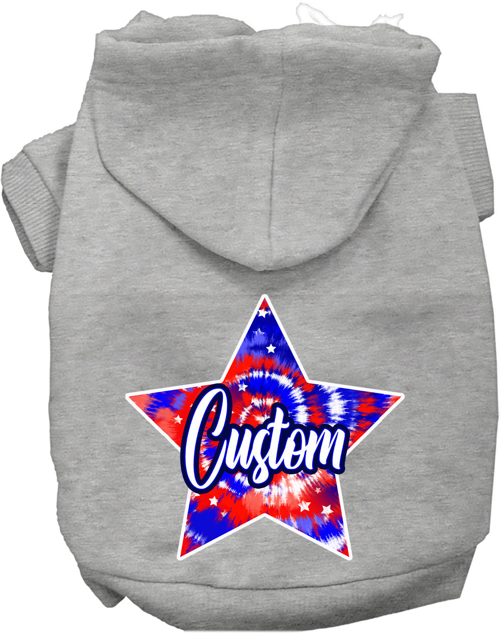 Custom Patriotic Tie Dye Pet Hoodie