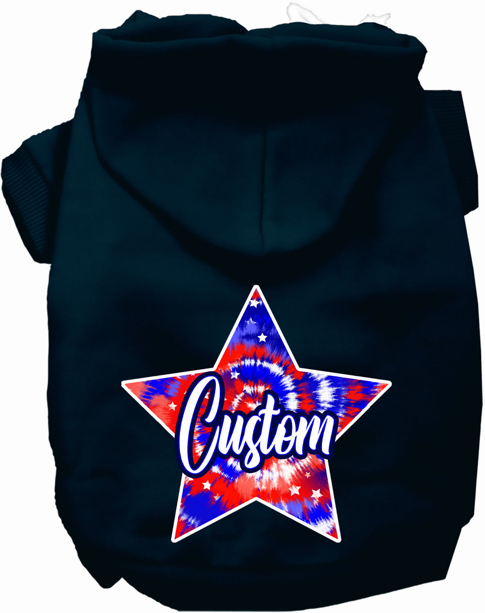 Custom Patriotic Tie Dye Pet Hoodie
