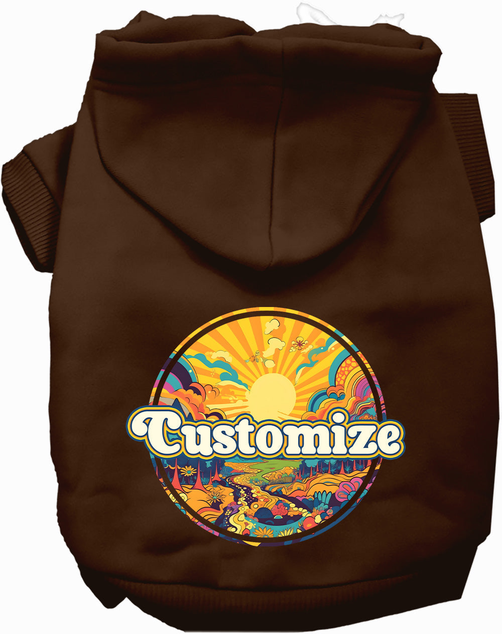 Custom Trippy Peaks Pet Hoodie